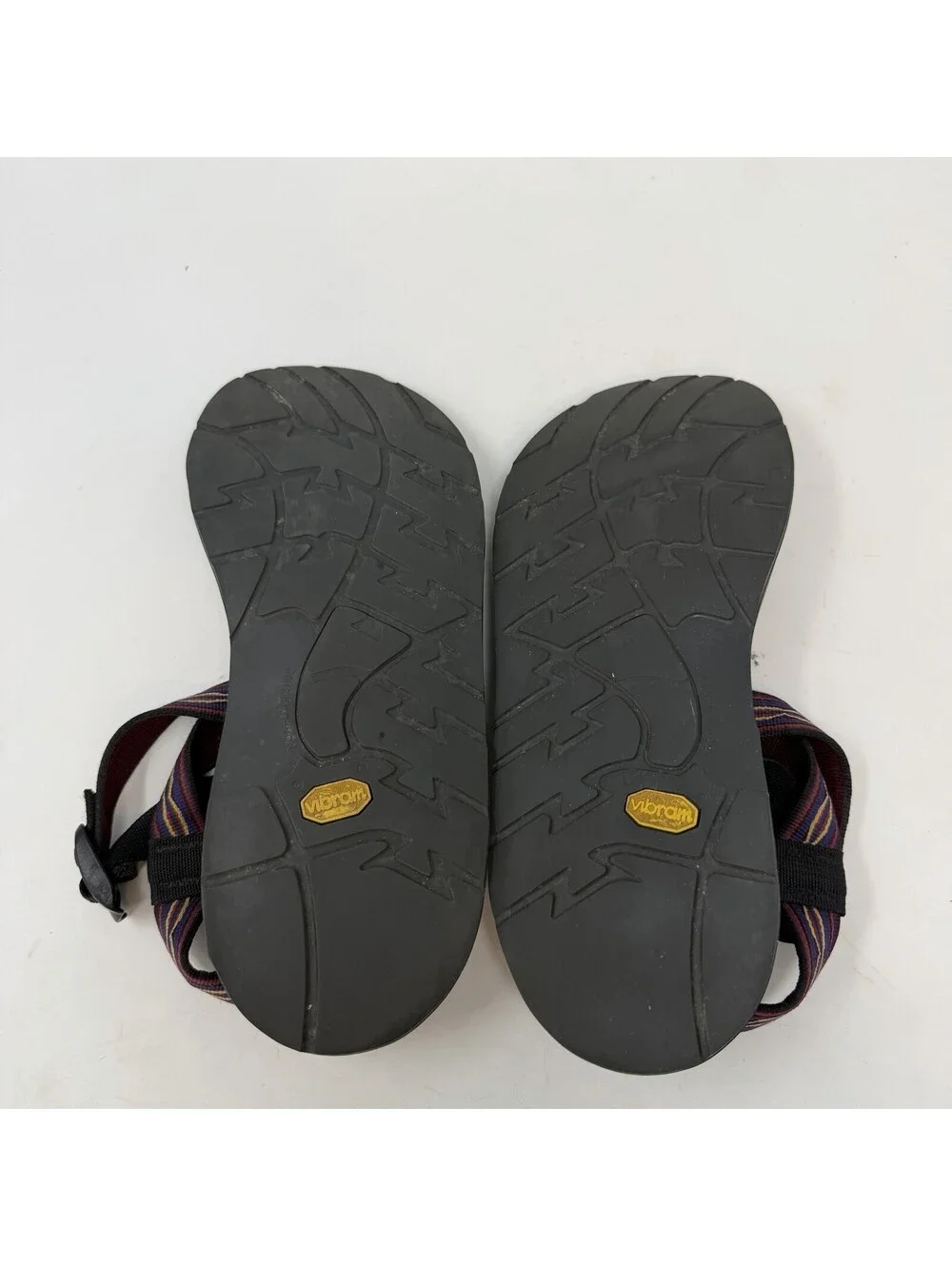 Chaco Z1 Classic Mens 11 Sport Sandals Red Blue Band Vibram Sole Hiking Shoes